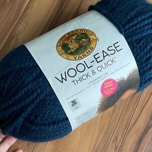 Lion Brand Wool-Ease Thick & Quick Yarn in Dark Blue Bonus Bundle 212yds